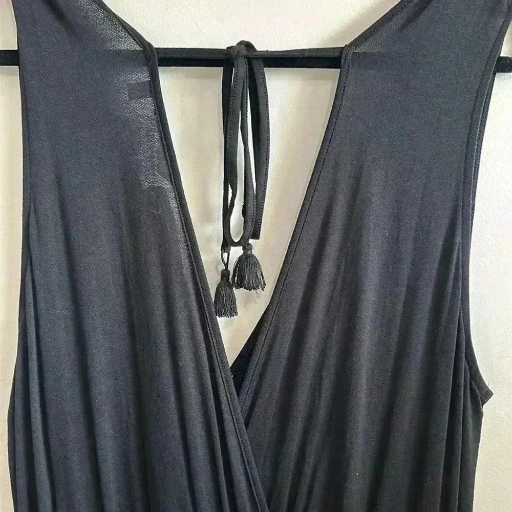 BNWT La Vie en Rose aqua crossover jumpsuit size L in Black - Picture 7 of 7